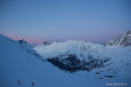 Самые последние на горе. Горнолыжный курорт Мерибель.