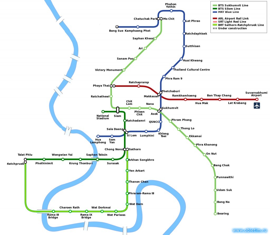 Схема метро Бангкок